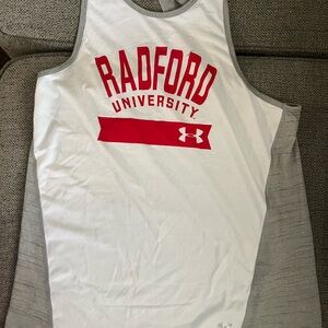 Under Armour White and Gray Tank Top